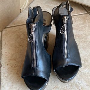 By Guess black wedge heels